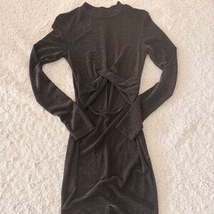 Elegant Black Long Sleeve Dress